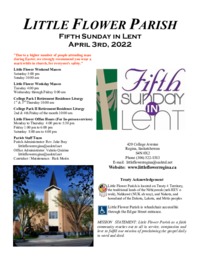 Fifth Sunday in Lent