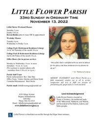 33rd Sunday in Ordinary Time